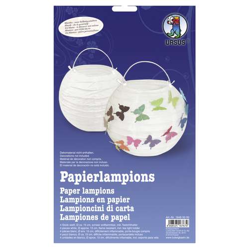 Papierlampion Ø 15cm - 4 St.